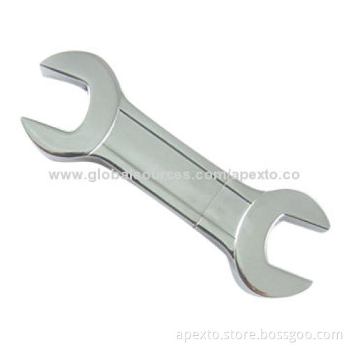 Metal Wrench USB Flash Drive, Customized Packaging Types/Logos Accepted, 256MB to 32GB